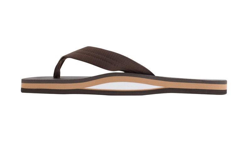 Rainbow Sandals صندل قوس قزح للرجال بني بطبقة واحدة علوية ناعمة 1" حزام نايلون مملوء بمطاط EVA - Image 2